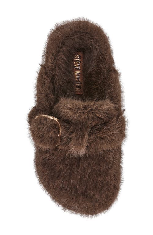 Shop Steve Madden Bohan Faux Fur Mule In Brown