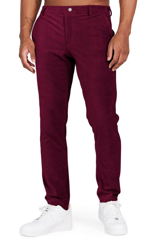 Collins Corduory Golf Pants in Burgandy