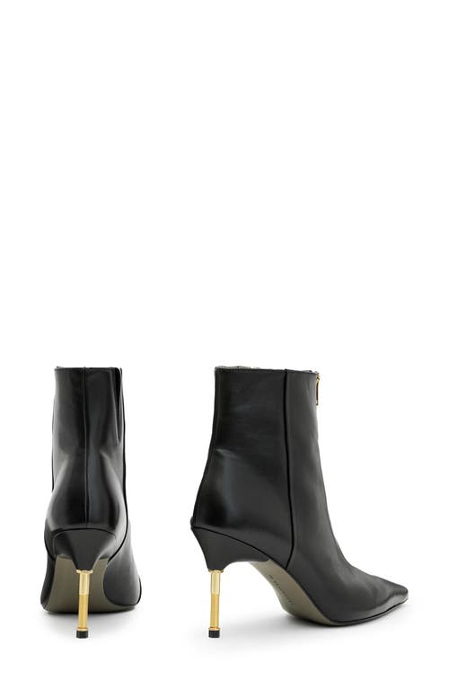 Shop Allsaints Natasha Bootie In Black/warm Brass