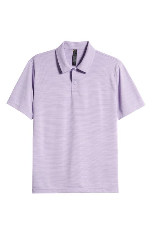 Shop Zella Kids' Jump Up Performance Piqué Knit Polo In Purple Petal