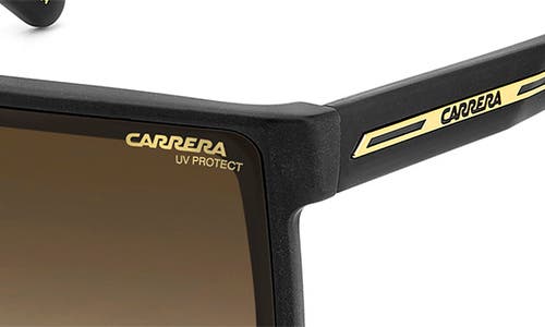 Carrera Eyewear 99mm Oversize Gradient Shield Sunglasses In Matte Black/black Brown Green