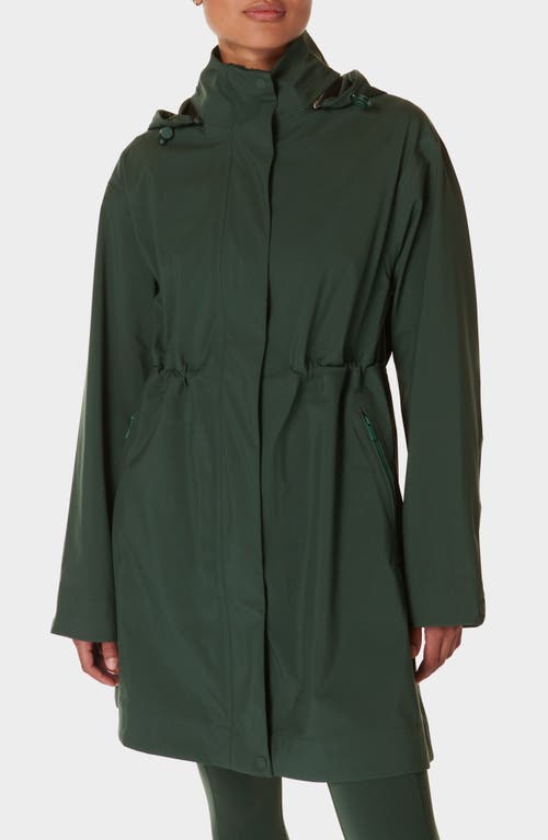 Sweaty Betty Guide Waterproof Hooded Jacket in Trek Green 