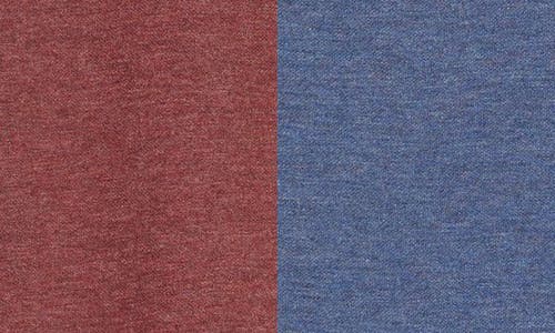 Johnston & Murphy Kids' Solid Reversible Quarter Zip Pullover In Berry/blue