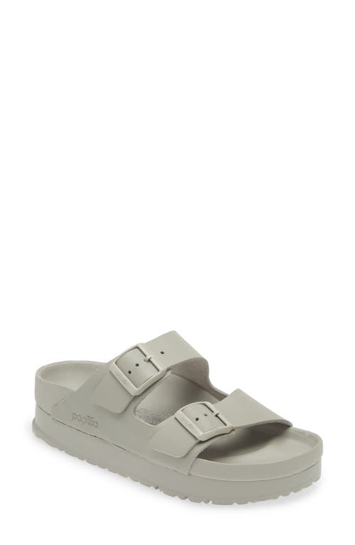 Papillio by Birkenstock Arizona Flex Exquisite Platform Sandal in Mineral Gray