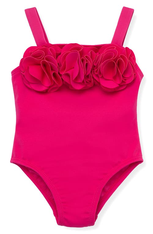 Habitual Rosette One-Piece Swimsuit Dark Pink at Nordstrom, M