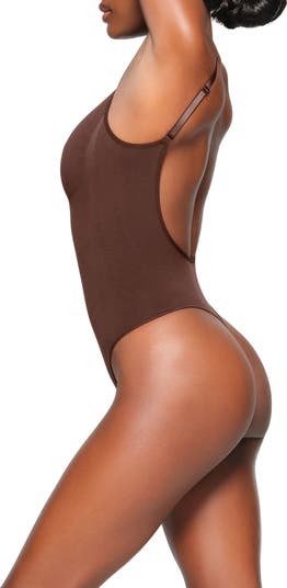 Womens Skims brown Seamless Sculpt Thong Bodysuit