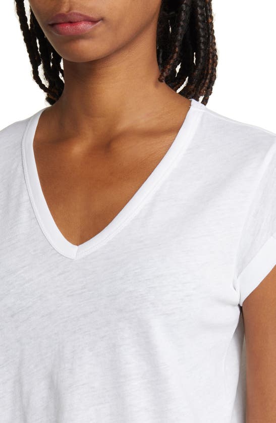 Shop Allsaints Anna V-neck Cotton T-shirt In White