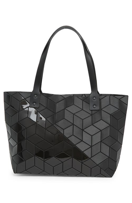 Patrizia Luca Diagonal Two-tone Geometric Tote Bag In M.black/s.black