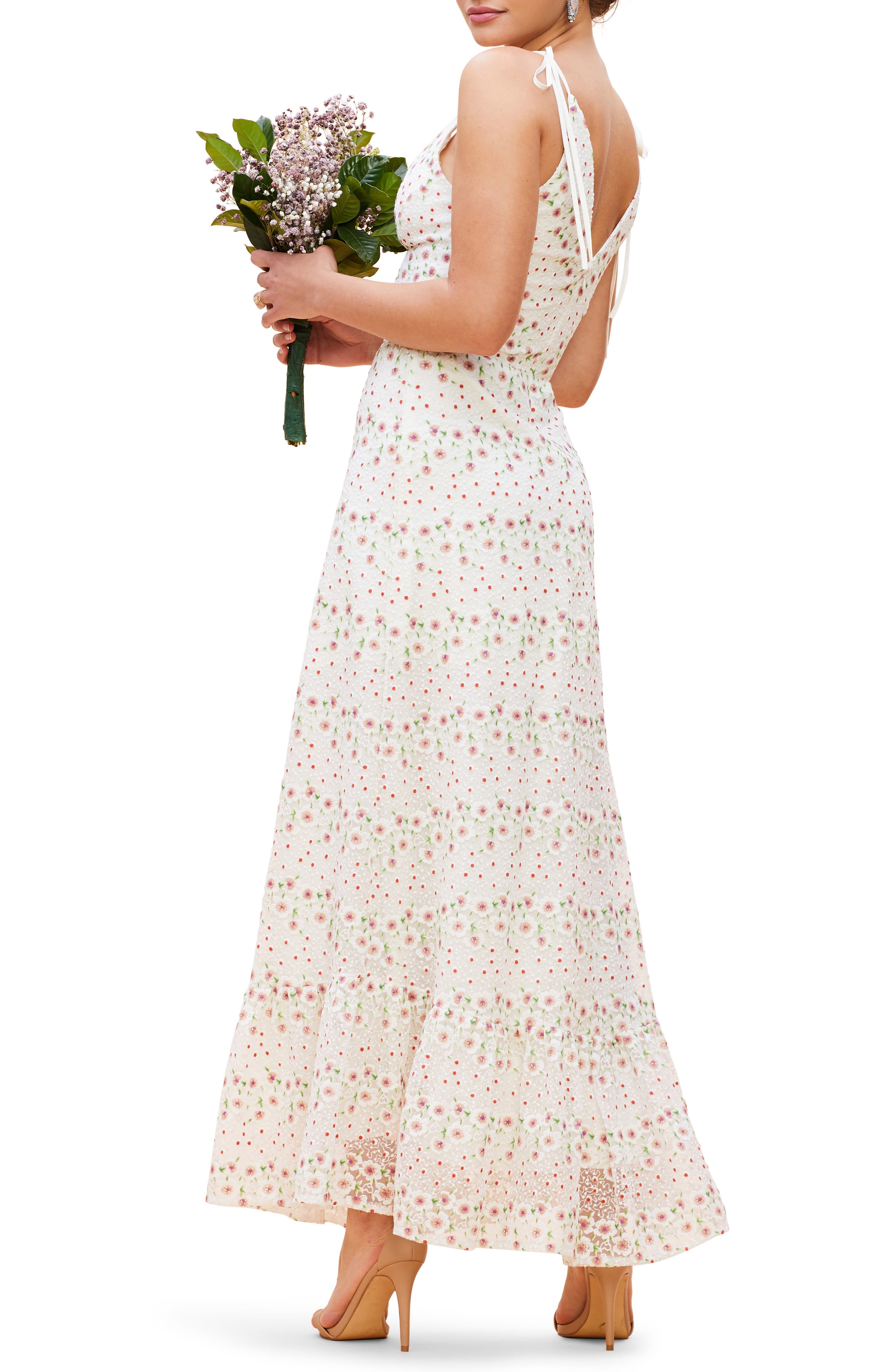 Sunny Embroidered Floral Tie 
