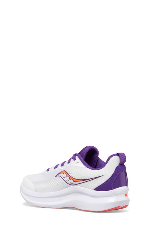 Shop Saucony Endorphin Kdz Running Sneaker In White/purple