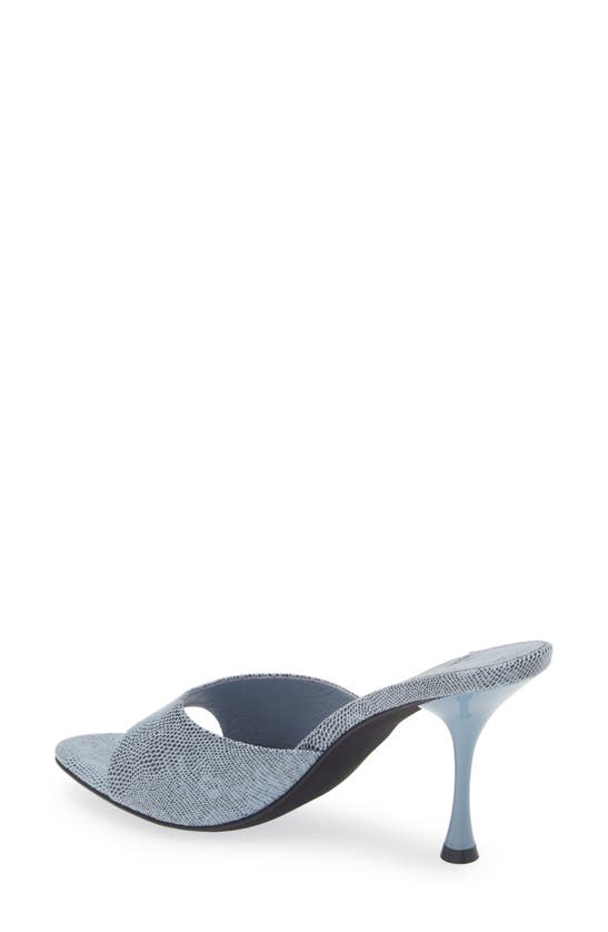 Shop Jeffrey Campbell Agent Slide Sandal In Blue Lizard