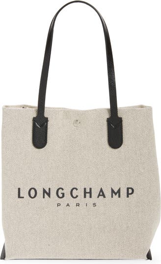 Longchamp Roseau Logo Bucket Bag Ecru