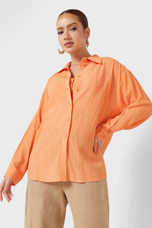 Oversized Twin Set Shirt in Orange