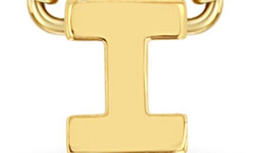 Zoë Chicco Curb Chain Initial Pendant Necklace In Yellow Gold
