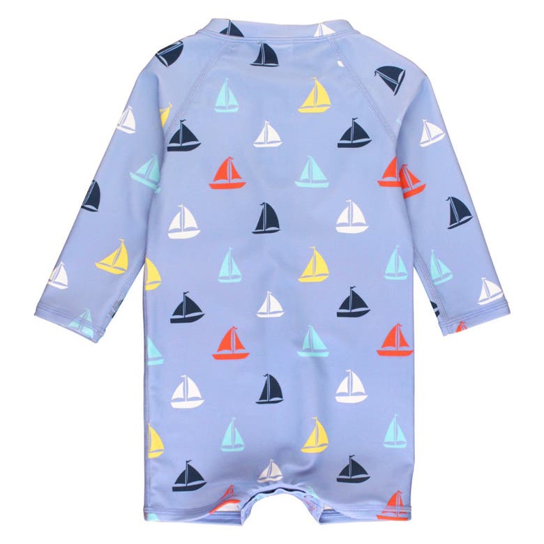 Ruggedbutts Boys Long Sleeve One Piece Rash Guard In Down By The Bay