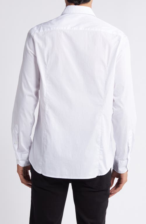 Shop 7 For All Mankind Slim Fit Stretch Poplin Button-up Shirt In White