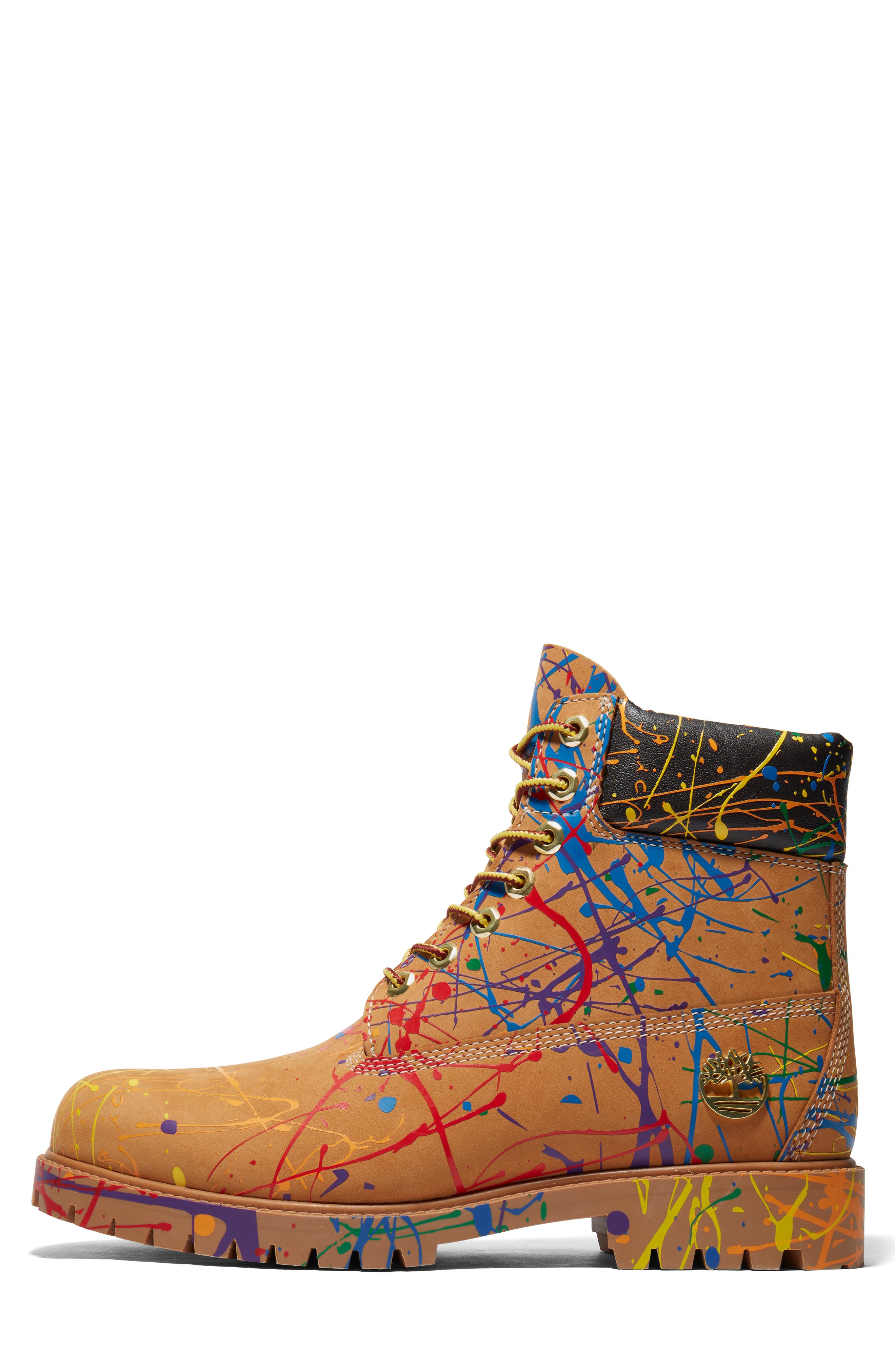 Timberland Mens 6 inch Pride Boots - Wheat/Multi Size 11.5