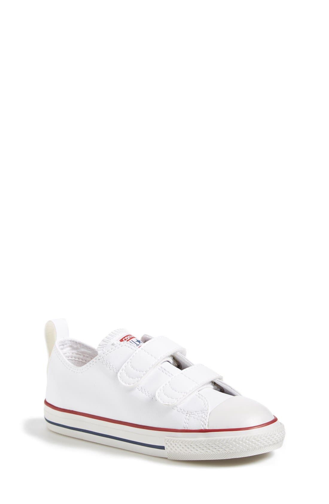 converse strap shoes white