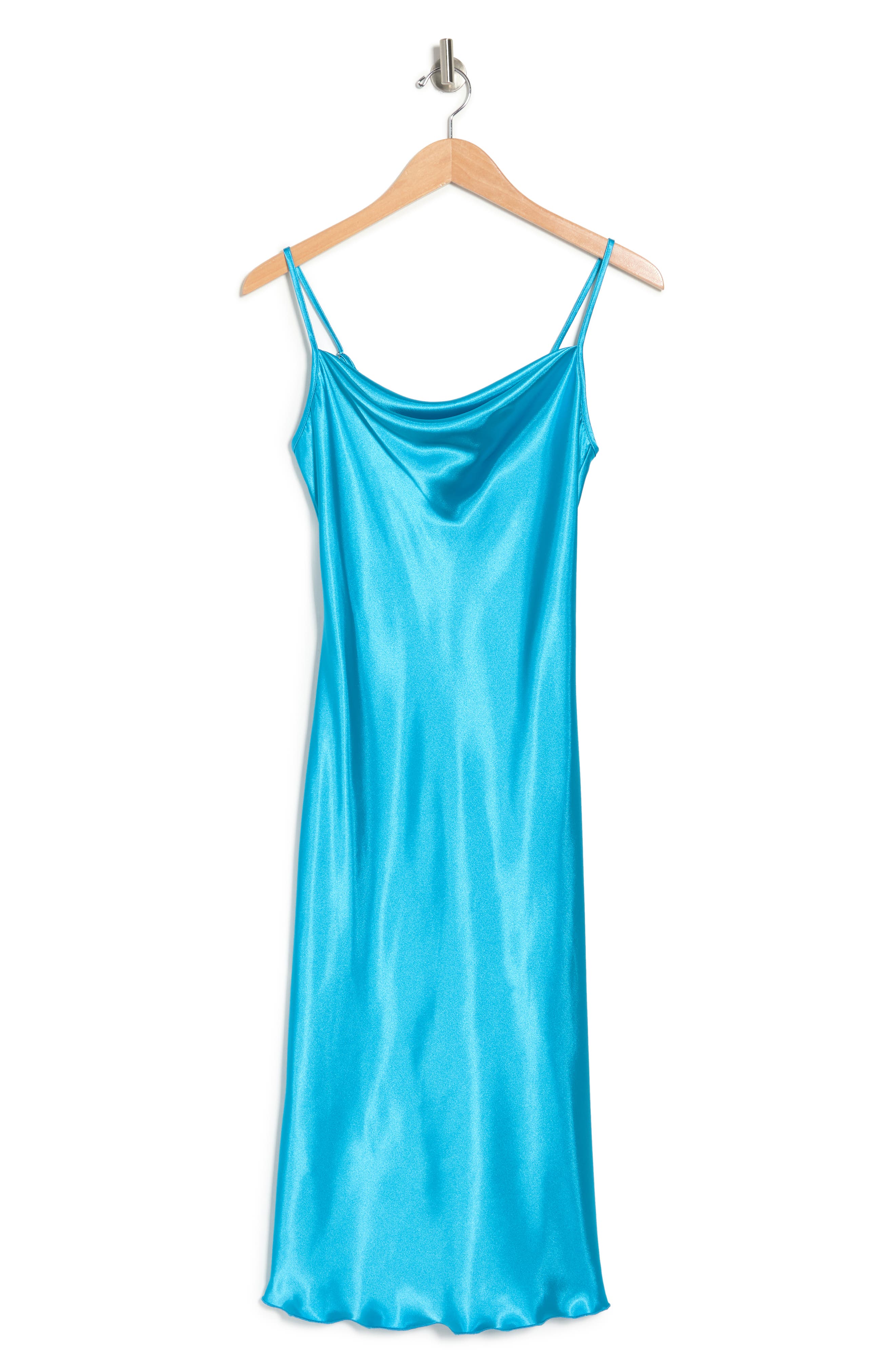 Bebe Solid Satin Dress In Turquoise Modesens