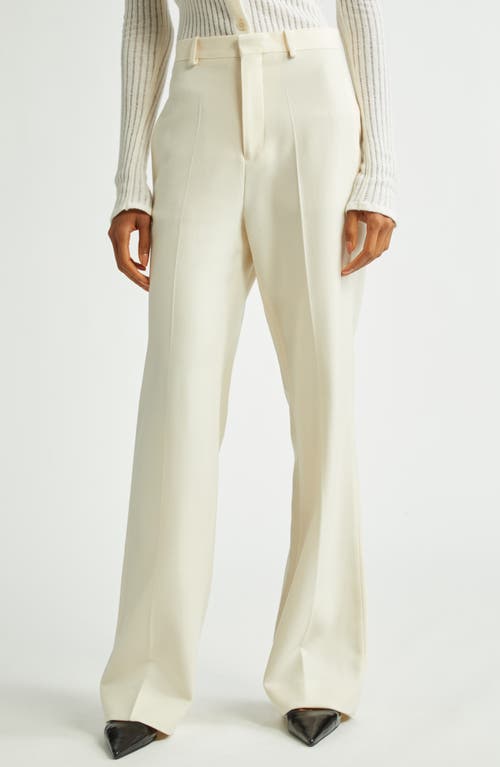 Shop Bite Studios Credo Wool Flare Trousers In Cream