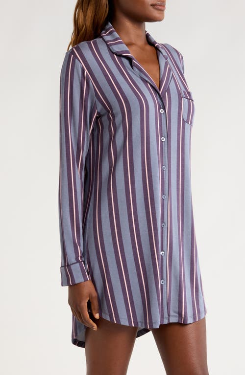 Shop Nordstrom Moonlight Eco Nightshirt In Grey Folkstone Saturday Stripe