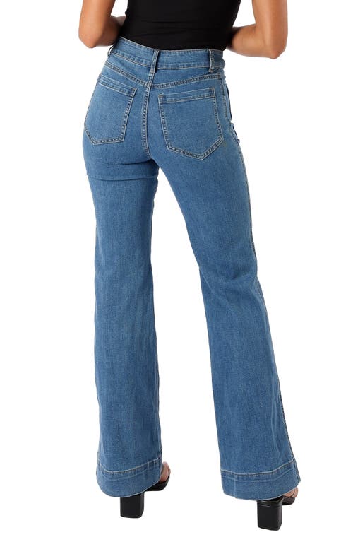 Petal And Pup Petal & Pup Nico Patch Pocket High Waist Wide Leg Jeans In Blue