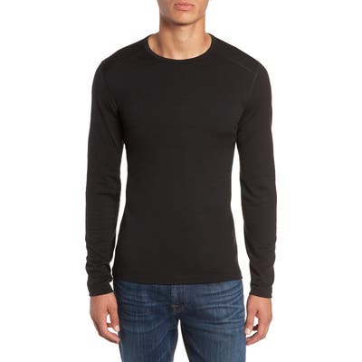 Icebreaker Oasis Long Sleeve Merino Wool Base Layer T-Shirt, Black