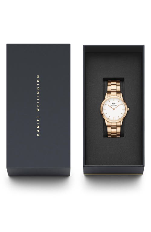 Daniel Wellington Iconic Link 32mm In Eggshell White/rose Gold