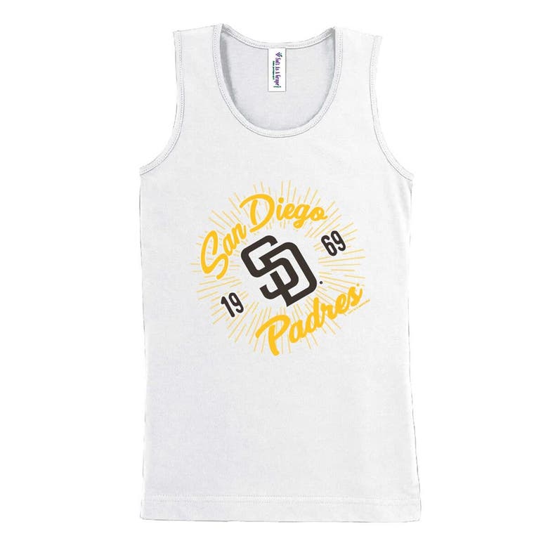 Shop Soft As A Grape Girls Youth  White San Diego Padres Tank Top