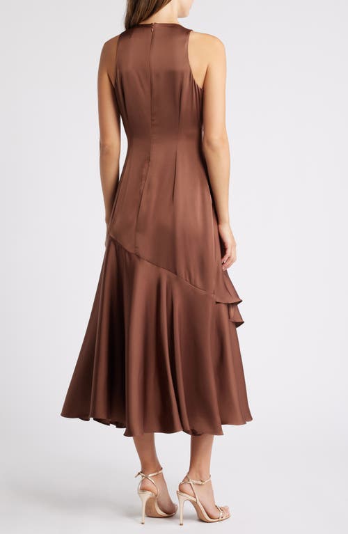 Shop Parker The Angie Layered Ruffle Maxi Dress In Brown Umber