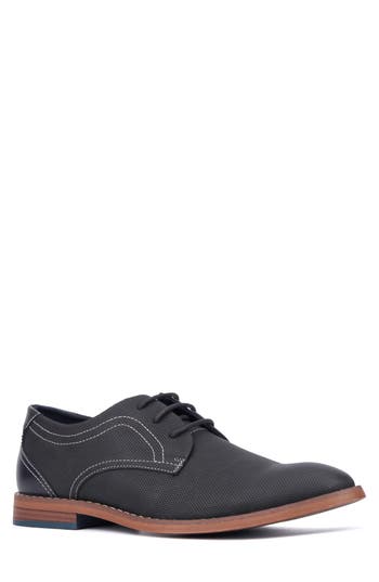 Reserve Footwear Textured Plain Toe Derby In Black