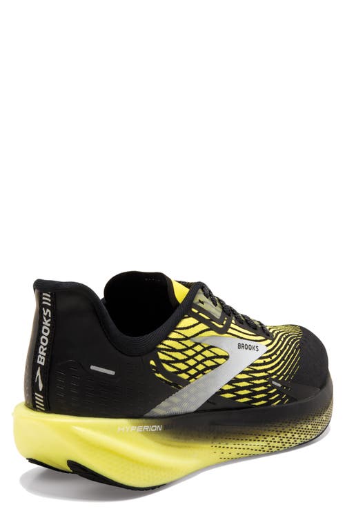 Shop Brooks Hyperion Max Running Shoe In Black/blazing Yellow/white