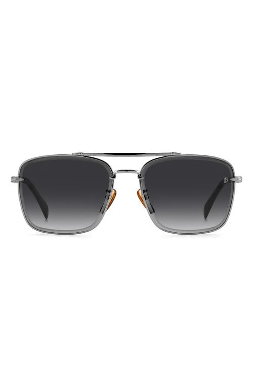 David Beckham Eyewear 60mm Gradient Square Sunglasses in Ruthenium /Grey Shaded