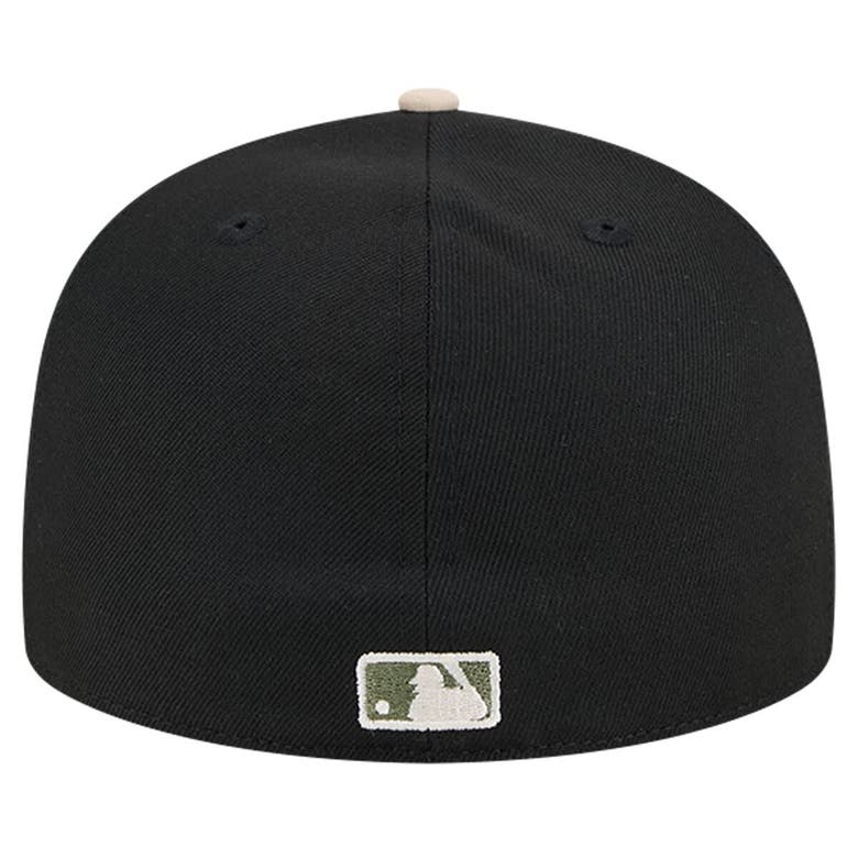 Shop New Era Black San Francisco Giants Canvas A-frame 59fifty Fitted Hat