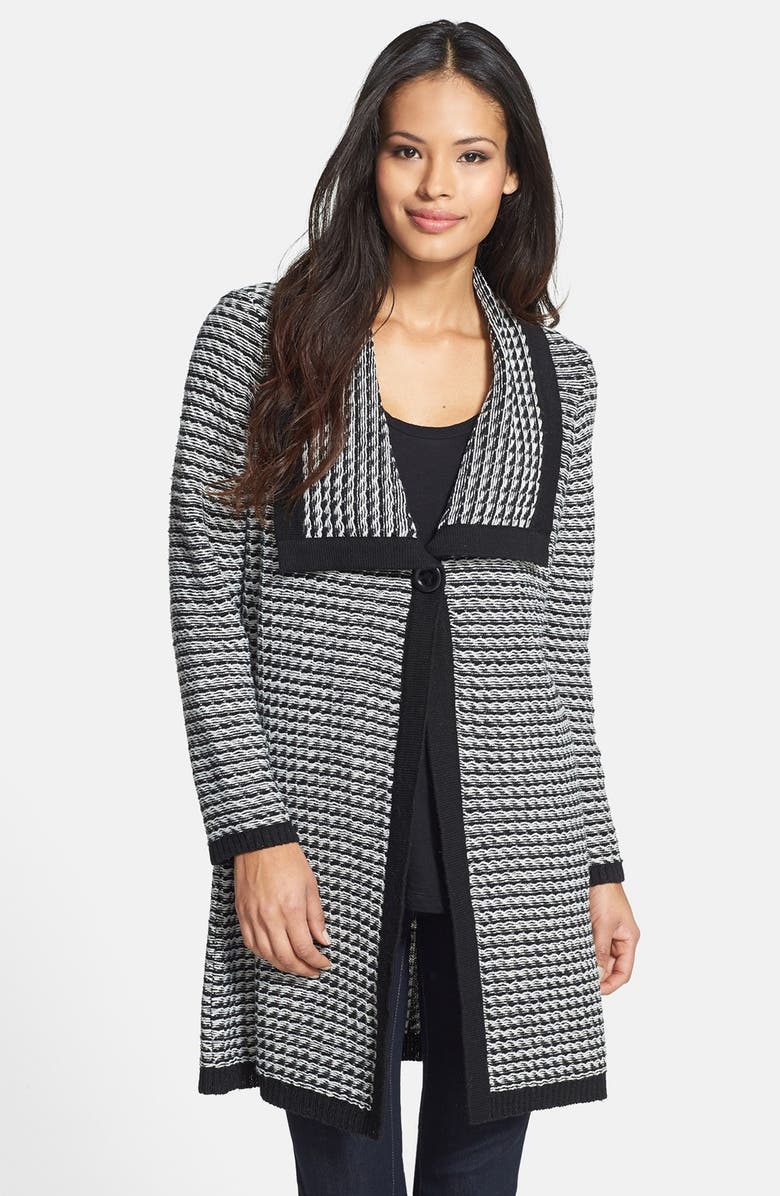 Beatrix Ost Oversized Collar Jacquard Sweater Coat | Nordstrom
