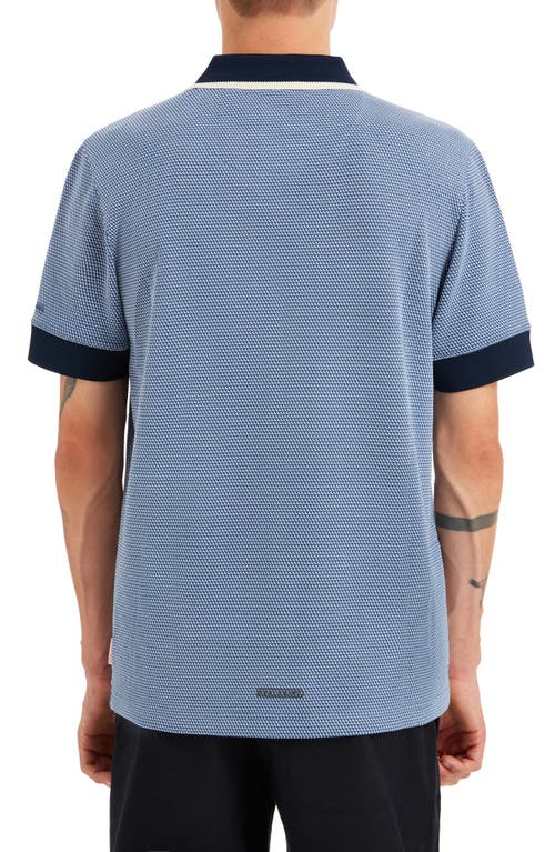 Sealskinz Ingworth Moon Print Polo In Royal Blue/cream