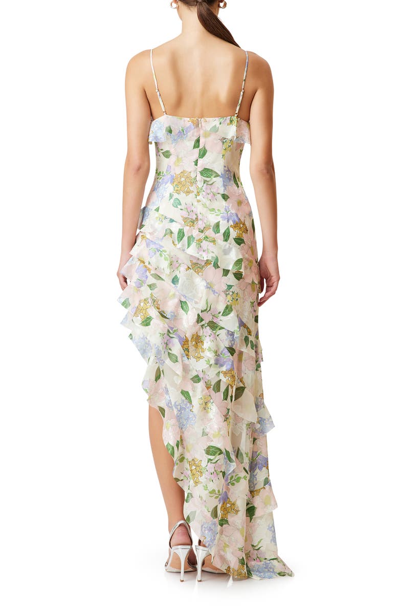 Elliatt Wilhelmina Floral Print Ruffle Chiffon Maxi Dress | Nordstrom