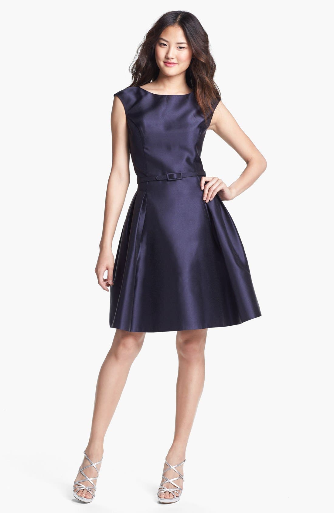 Eliza J Satin Fit & Flare Dress Nordstrom