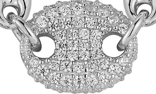 Glaze Jewelry Pavé Cubic Zirconia Mariner Chain Necklace In Silver