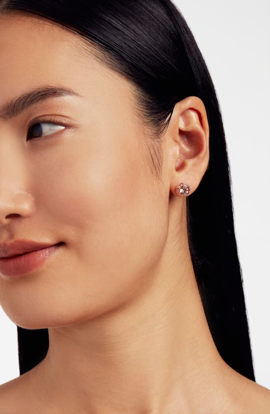 Ted Baker Soletia: Solitaire Sparkle Crystal Stud Earrings In Rose Gold Tone Vint Rose Crys