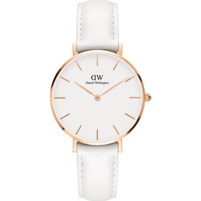 Daniel Wellington Classic Petite Leather Strap Watch, 32Mm