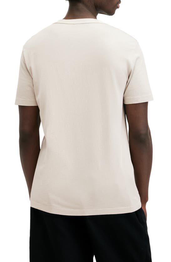 Shop Allsaints Ossage Cotton Crewneck T-shirt In Milky Grey