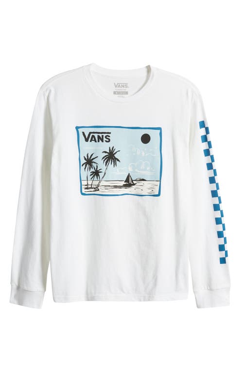 Vans Kids' Sail Away Long Sleeve Graphic T-Shirt in White