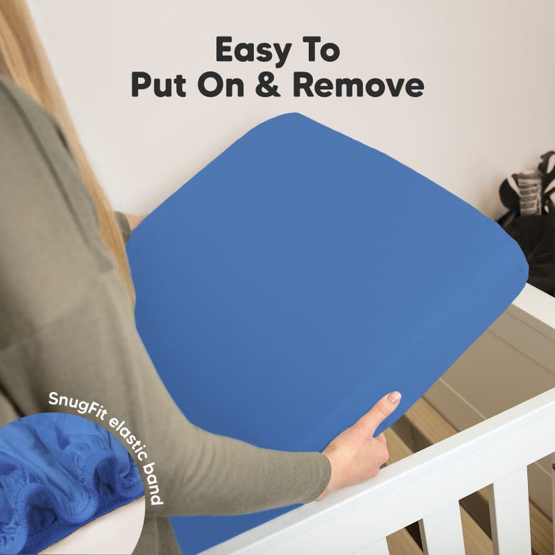 Keababies Soothe Fitted Crib Sheet In Cornflower
