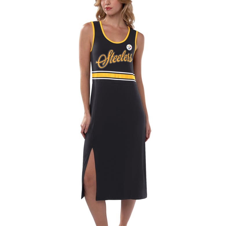 Shop G-iii 4her By Carl Banks Black Pittsburgh Steelers Main Field Maxi Dress