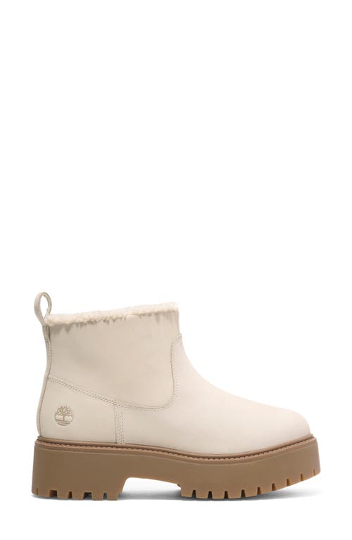 Timberland Stone Street Faux Fur Lined Bootie In Natural Nubuck