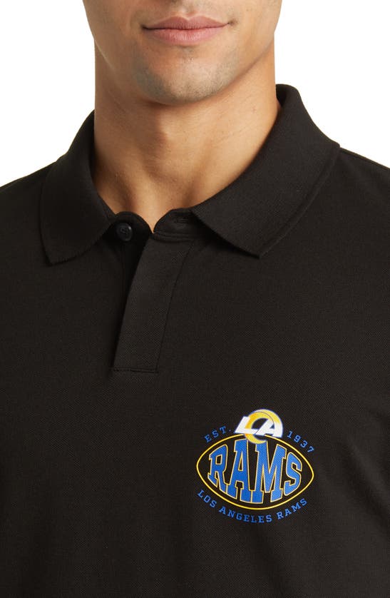 Hugo Boss X Nfl Cotton Polo In Los Angeles Rams Black