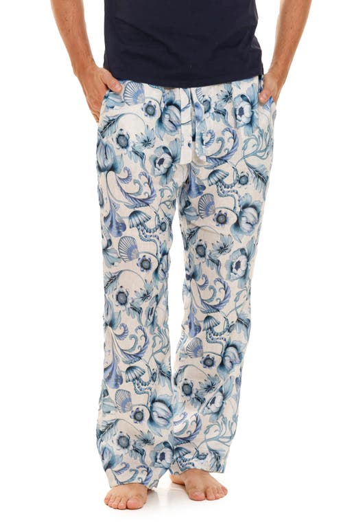 Drew Blue Medusa Linen Pajama Pants