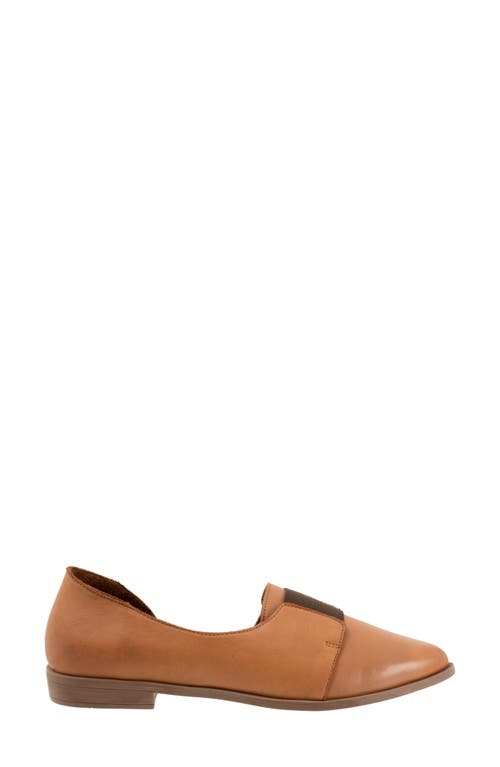Bueno Brenda Half D'orsay Pointed Toe Flat In Dark Tan