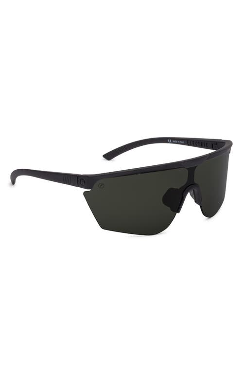 Shop Electric Cove Polarized Shield Sunglasses In Matte Black/grey Polar